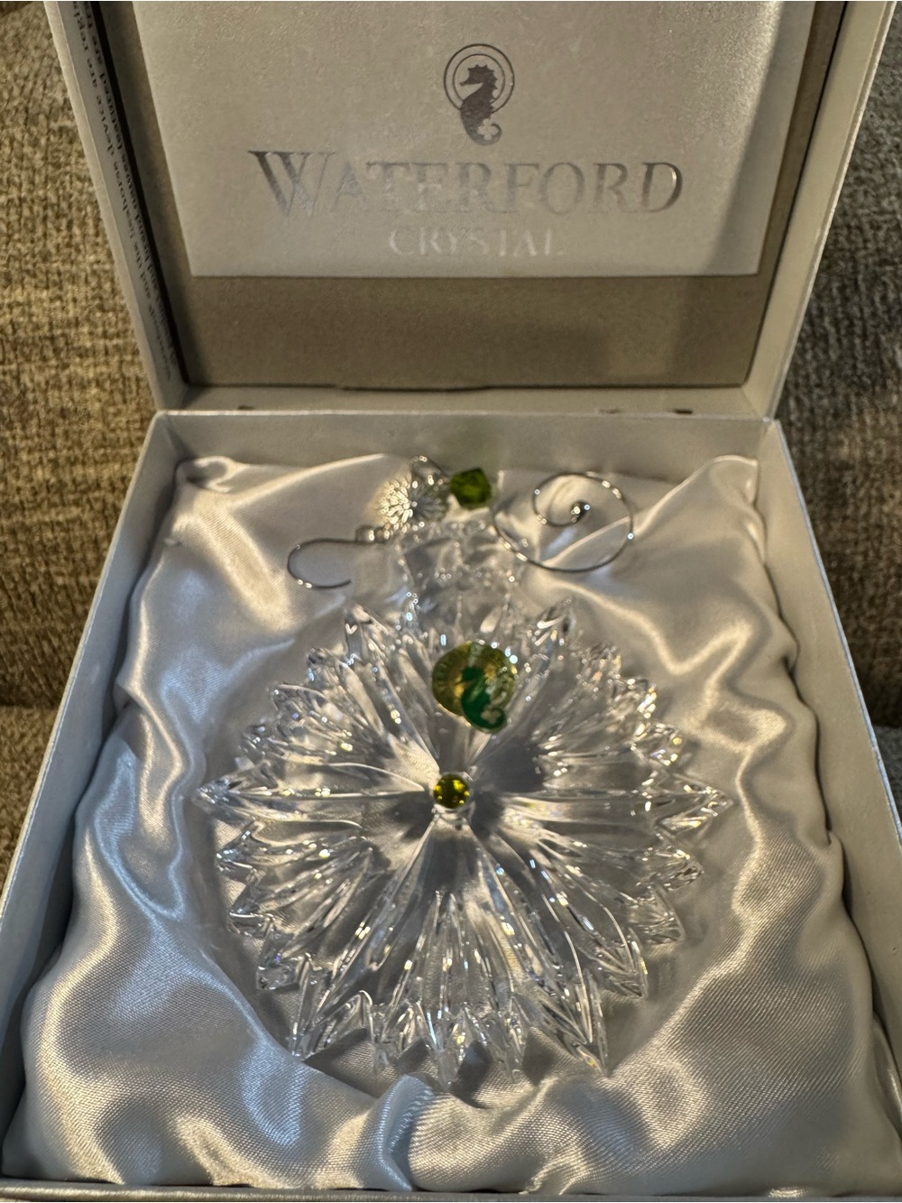 Waterford Crystal Snowflake Wishes Prosperity Christmas Ornament 2019 - Picture 2 of 10